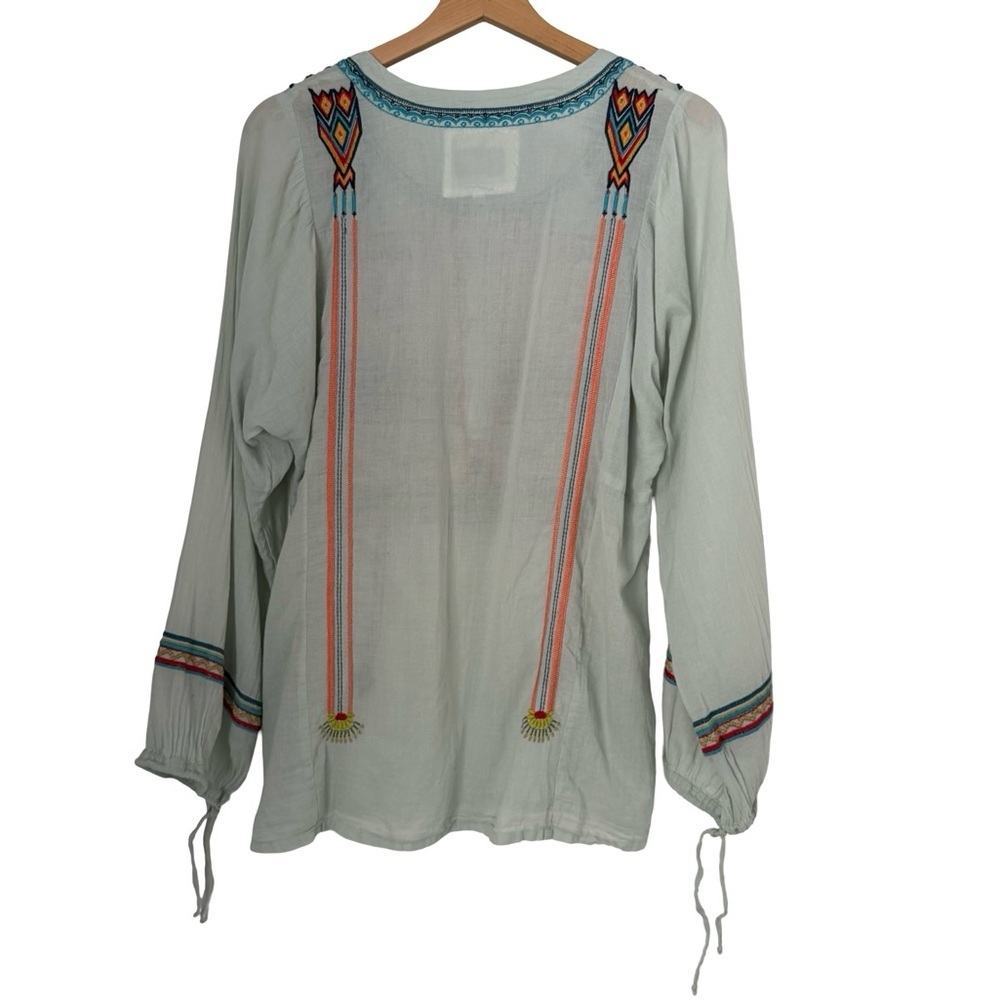Johnny Was BIYA Embroidered Tunic Top Sz M - Picture 4 of 6